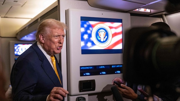 Wutausbruch über den Wolken – der US-Präsident beschimpfte und bedrohte eine Reporterin.