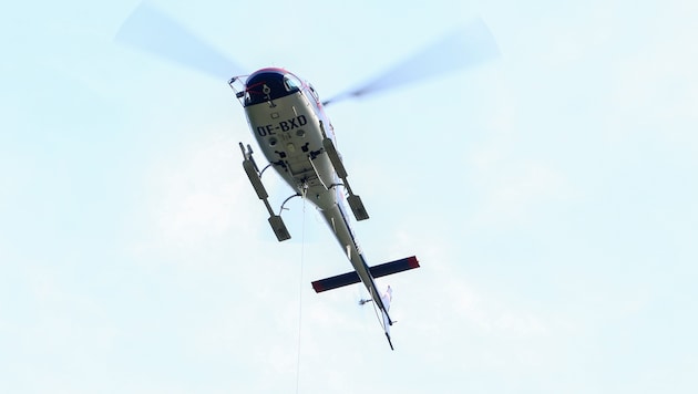 Der Forstarbeiter musste mit dem Tau geborgen und ins Spital geflogen werden.