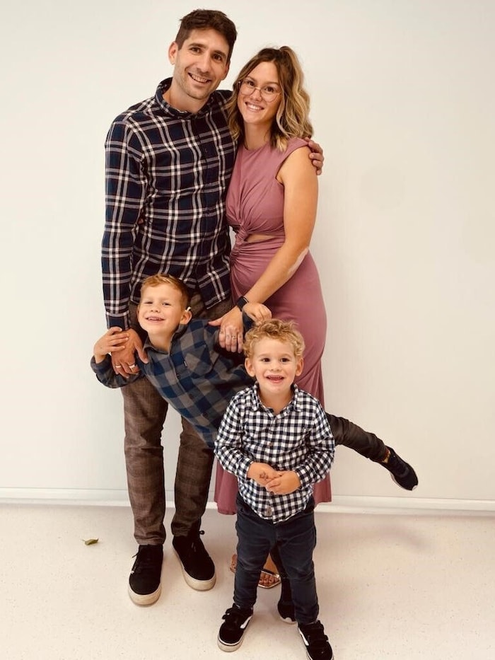 Mike Novak und seine Familie.