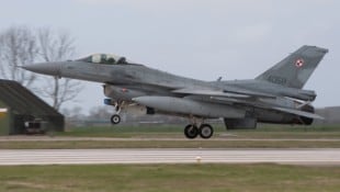 Ein F-16-Kampfjet der polnischen Luftwaffe (Archivbild)