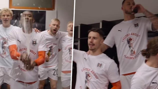 Partystimmung beim ÖFB-Team