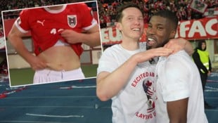 Michael Gregoritsch präsentierte nach dem wichtigsten Treffer seiner Karriere seinen Bauch. 