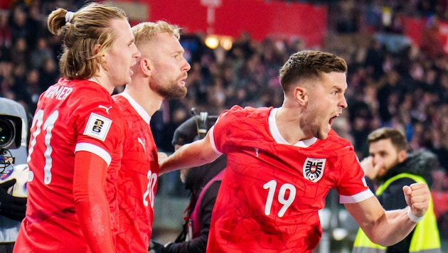 Patrick Wimmer, Konrad Laimer und Christoph Baumgartner (v. l. n. r.)