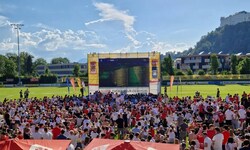 Die Fanzone in Nonntal kam bei der Euro gut an.