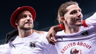 Marko Arnautovic feierte nach dem Schlusspfiff als einziger österreichischer Spieler mit einem ...