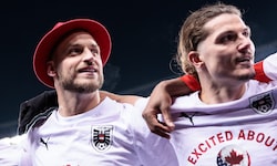 Marko Arnautovic feierte nach dem Schlusspfiff als einziger österreichischer Spieler mit einem ...