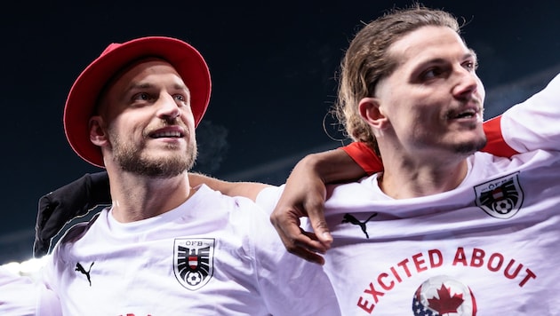 Marko Arnautovic feierte nach dem Schlusspfiff als einziger österreichischer Spieler mit einem ...