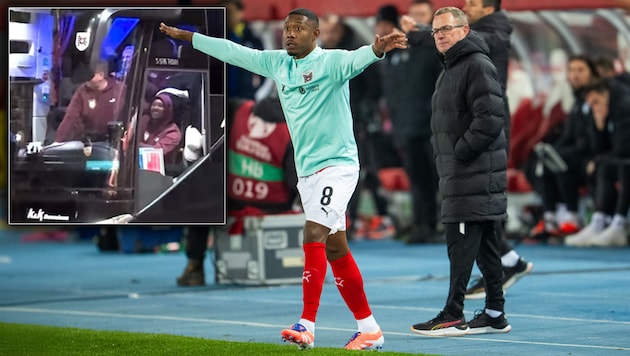 Wenn schon nicht auf dem Feld, übernimmt Alaba zumindest am Lenkrad das Kommando.