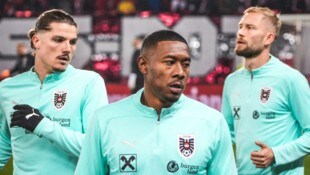 Marcel Sabitzer, David Alaba, Konrad Laimer (v. li.) und das Burgenland fahren mit breiter Brust ...