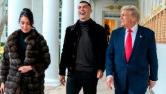 Cristiano Ronaldo besuchte mit seiner Verlobten Georgina US-Präsident Donald Trump im Weißen ...