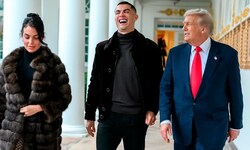 Cristiano Ronaldo besuchte mit seiner Verlobten Georgina US-Präsident Donald Trump im Weißen ...