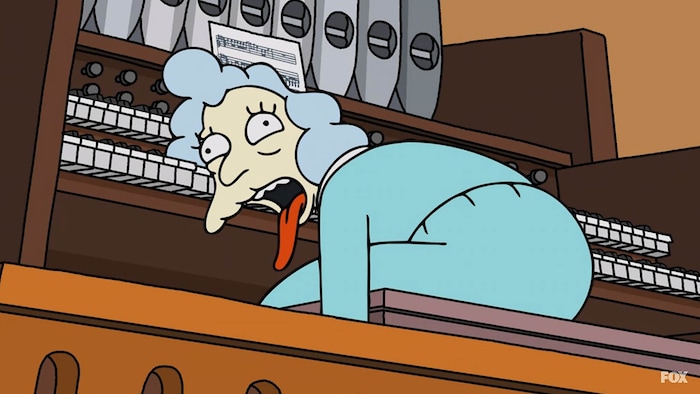 Alice Glick ist dieses Mal wirklich „mausetot“. Die Nachbarin der Simpsons brach beim Orgelspiel ...