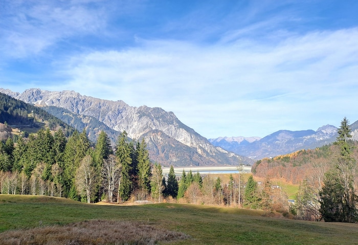 Blick Richtung Stausee Latschau.