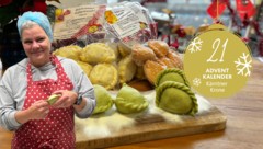 Martina Kainz und ihre Nudel. 