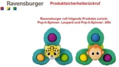 Der Spielzeughersteller Ravensburger ruft diese beiden Produkte wegen Erstickungsgefahr zurück.