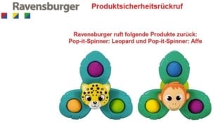 Der Spielzeughersteller Ravensburger ruft diese beiden Produkte wegen Erstickungsgefahr zurück.