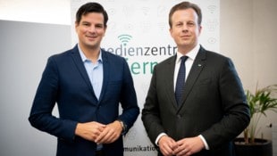 Die Landesräte Hannes Amesbauer (FPÖ) und Karlheinz Kornhäusl (ÖVP) sind sich einig. 