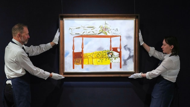 Zwei Bieter hatten sich einen fünfminütigen Wettstreit um das 1940 gemalte Bild „El sueño (La ...