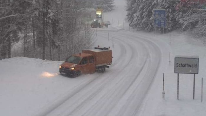 Tiefster Winter auch im Tannheimer Tal – hier bei Schattwald.