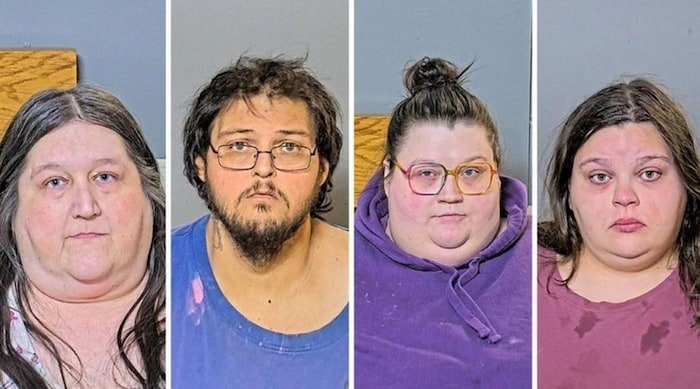 v.l.n.r. Melissa G., Walter G. (Ehemann von Melissa G.), Savanna L. (Tochter von Melissa G.) und ...