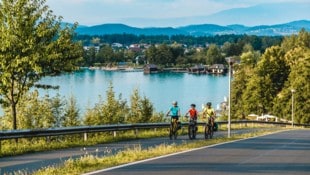 Mit dem Rad bietet die Gegend rund um den Klopeiner See viele Möglichkeiten. Es gibt einen ...