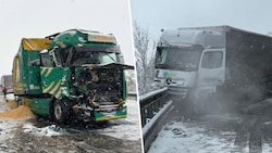 Gegen 7 Uhr kam es am Zirler Berg zum Unfall. Die B177 war auch am Nachmittag noch gesperrt.