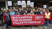 Angestellte der Sozialwirtschaft kamen am Freitag zur Betriebsversammlung in Graz zusammen