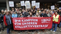 Angestellte der Sozialwirtschaft kamen am Freitag zur Betriebsversammlung in Graz zusammen