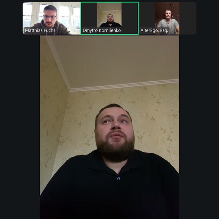 The "Krone" reaches Kornienko via Zoom in Kiev, where there is no electricity during the ...