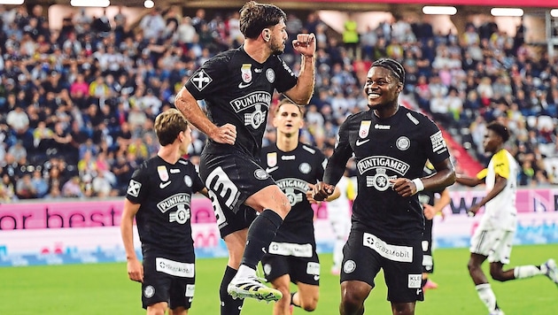 In der ersten Bundesliga-Runde jubelten Otar Kiteishvili und Co. über einen 2:0-Sieg beim LASK.