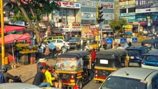 Mumbai an der Westküste ist eines der Wirtschaftszentren Indiens.