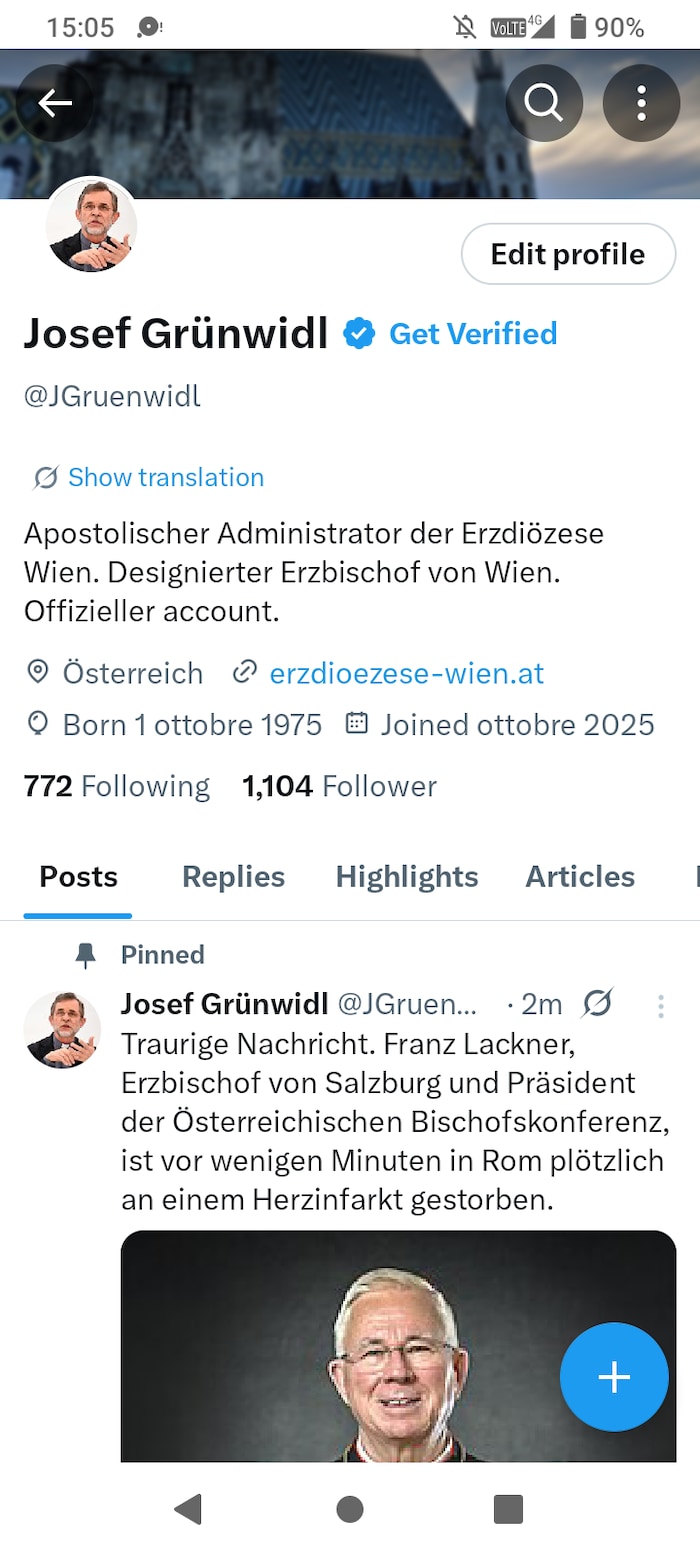 Diese Fake-Meldung stellte der Italiener ins Netz.