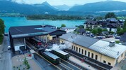 Die Talstation liegt in Oberösterreich, ein Großteil der Strecke in Salzburg.