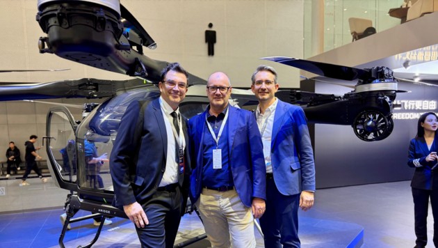 Reinhard Hochegger (Stadt Graz), Robert Brugger (Cargo Center Graz) und Anton Fuchs (Virtual ...