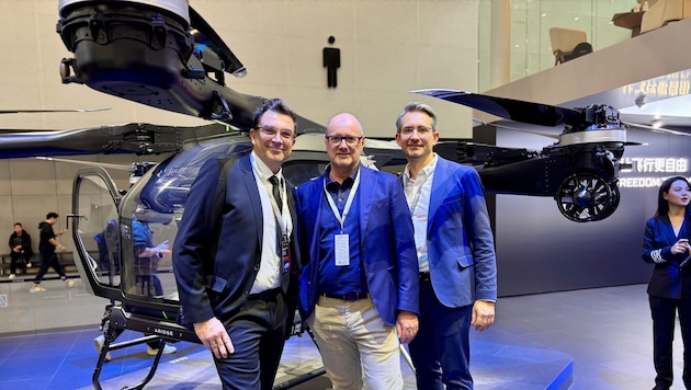 Reinhard Hochegger (Stadt Graz), Robert Brugger (Cargo Center Graz) und Anton Fuchs (Virtual ...