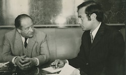 Bundeskanzler Bruno Kreisky mit dem jungen Peter Gnam