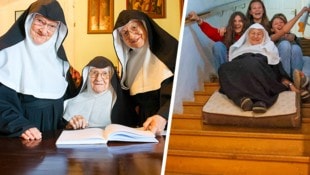 „Jetzt rutschen wir auf der Matratze!“: Die drei Schwestern machen auch gerne mal einen Spaß mit ...