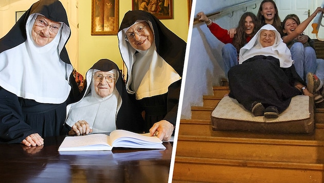 „Jetzt rutschen wir auf der Matratze!“: Die drei Schwestern machen auch gerne mal einen Spaß mit ...