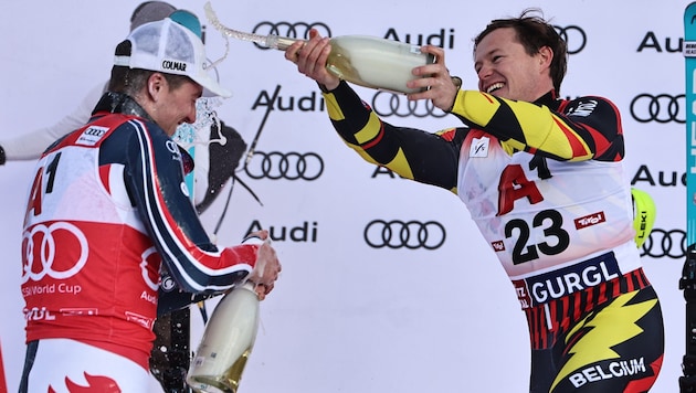 Armand Marchant (rechts) hat sich in die Geschichtsbücher seines Heimatlandes eingetragen.