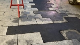 „Fleckerlteppich“: Bis die Schienen in der Grazer Herrengasse erneuert werden, bleiben die  ...
