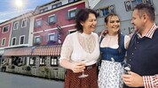 „Wiff“ Schrempf, Gattin Carmen und Tochter Chelsea sind beim historischen Kirchenwirt ...