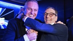 35 Prozent bei der Landtagswahl im Vorjahr: Mario Kunasek und FPÖ-Bundeschef Herbert Kickl am ...