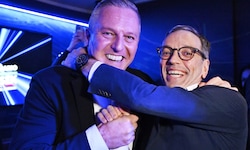 35 Prozent bei der Landtagswahl im Vorjahr: Mario Kunasek und FPÖ-Bundeschef Herbert Kickl am ...