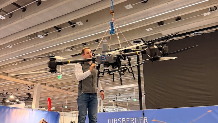 Die Einsatzdrohne der deutschen Bergwacht.