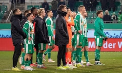 Die Rapidler mussten sich von den Fans einiges anhören.