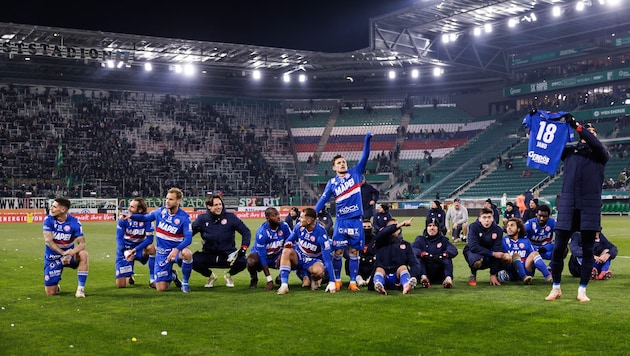 Der GAK jubelte im Allianz Stadion – für den verletzten Zeteny Jano.