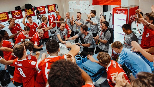 Österreichs U17-Auswahl will am Montag wieder feiern.