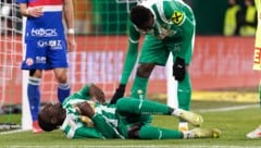 Serge-Philippe Raux-Yao verletzte sich im Spiel gegen den GAK.