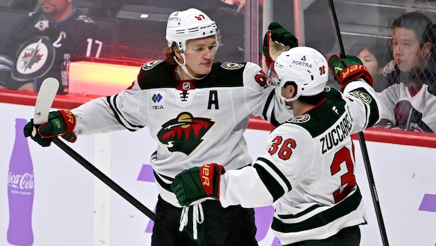 Jubel bei den Minnesota-Spielern