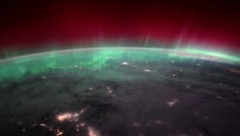 So präsentiert sich das Spektakel von der internationalen Raumstation aus.